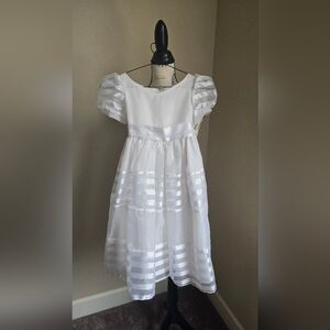 Girls 8 Kids First Brand White 1st Communion Or Easter Dress And Veil